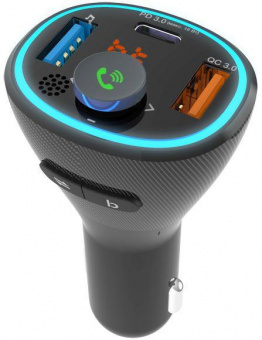 Автомобильный FM-модулятор Ritmix FMT-B300 черный BT USB (80000849) от магазина РЭССИ