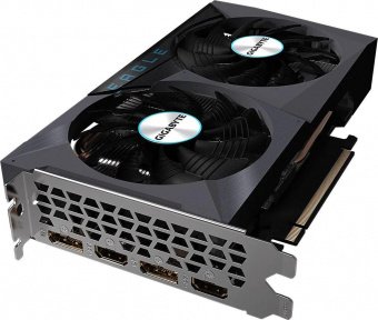 Видеокарта Gigabyte PCI-E 4.0 GV-N3050EAGLE OC-8GD NVIDIA GeForce RTX 3050 8192Mb 128 GDDR6 1792/14000 HDMIx2 DPx2 HDCP Ret от магазина РЭССИ