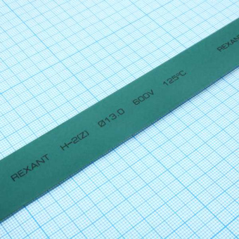 Трубка термоусадочная 13,0/6,5 зеленая от магазина РЭССИ