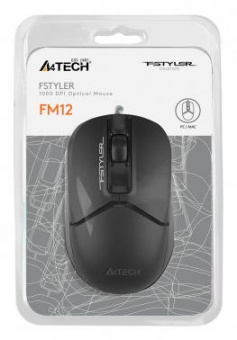 Мышь A4Tech Fstyler FM12S черный оптическая (1200dpi) silent USB (3but) от магазина РЭССИ