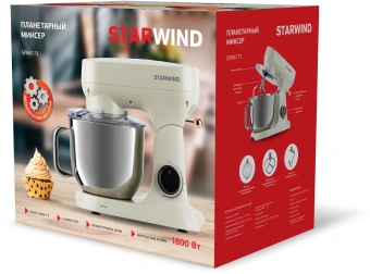 Миксер планетарный Starwind SPM4173 1800Вт кремовый от магазина РЭССИ