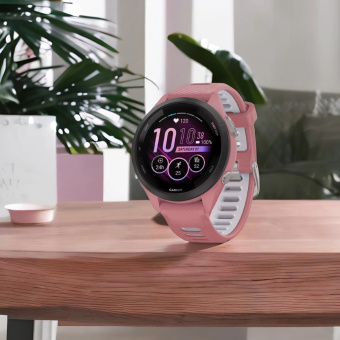 Смарт-часы Garmin Forerunner 265S 27.5мм 1.1" AMOLED корп.черный/розовый силикон рем.розовый (010-02810-15) от магазина РЭССИ