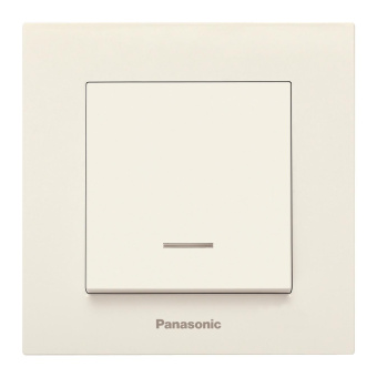 Выключатель Panasonic Karre Plus скрыт. 1кл. с подсветкой IP20 бежевый (упак.:1шт) (WKTC00442BG-RU) от магазина РЭССИ
