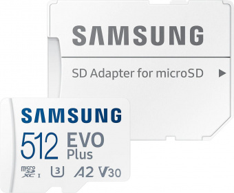 Флеш карта microSDXC 512Gb Class10 Samsung MB-MC512KA EVO PLUS + adapter от магазина РЭССИ
