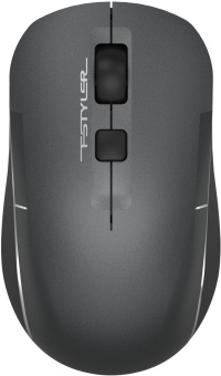 Мышь A4Tech Fstyler FB26CS Air серый/черный оптическая (2000dpi) silent беспроводная BT/Radio USB для ноутбука (4but) от магазина РЭССИ