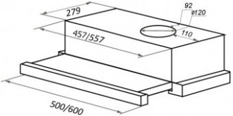 Вытяжка встраиваемая Maunfeld VS Light 60 бежевый управление: кулисные переключатели (1 мотор) от магазина РЭССИ