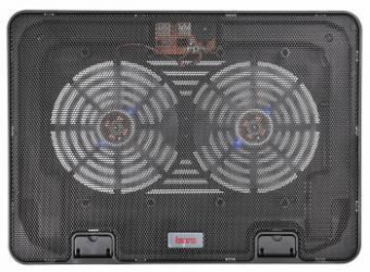 Подставка для ноутбука Buro BU-LCP156-B214H 15.6"355x255x30мм 2xUSB 2x 140ммFAN 900г металлическая сетка/пластик черный от магазина РЭССИ