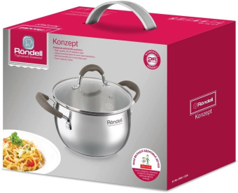 Кастрюля Rondell Konzept RDS-1229 3.3л. d=20см (с крышкой) стальной от магазина РЭССИ