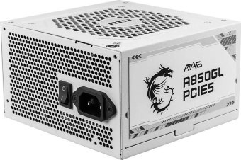 Блок питания MSI ATX 850W MAG A850GL WH PCIE5 80+ gold (20+4pin) APFC 120mm fan 8xSATA Cab Manag RTL от магазина РЭССИ