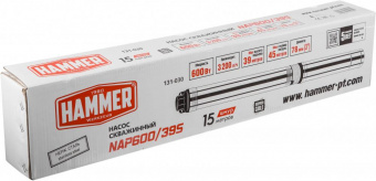 Насос скважинный Hammer NAP600/39S 600Вт 3200л/час (366332) от магазина РЭССИ