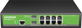 Коммутатор Digma DSW708G-2S-T (L2+) 8x1Гбит/с 2SFP управляемый от магазина РЭССИ