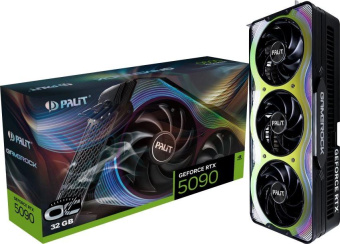 Видеокарта Palit PCI-E RTX5090 GAMEROCK OC NVIDIA GeForce RTX 5090 32Gb 512bit GDDR7 2017/28000 HDMIx1 DPx3 HDCP Ret от магазина РЭССИ
