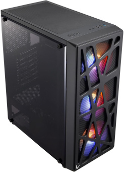 Корпус Formula MANA черный без БП ATX 6x120mm 1xUSB2.0 1xUSB3.0 1xUSB3.1 audio bott PSU от магазина РЭССИ