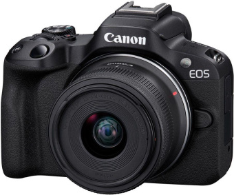 Фотоаппарат Canon EOS R50 черный 24.2Mpix 2.95" 4K WiFi RF-S 18-45mm IS STM LP-E6NH от магазина РЭССИ
