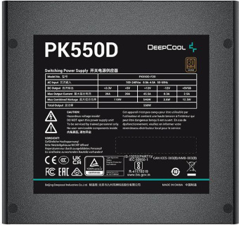 Блок питания Deepcool ATX 550W PK550D 80+ bronze (20+4pin) APFC 120mm fan 6xSATA RTL от магазина РЭССИ