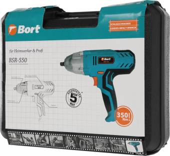 Гайковерт Bort BSR-550 550Вт патрон:квад.1/2" (кейс в комплекте) (93723880) от магазина РЭССИ