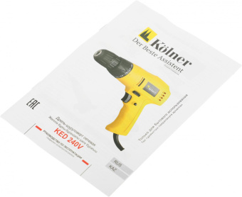 Дрель-шуруповерт Kolner KED 240 V 240Вт патрон:быстрозажимной (КН240ВЕД) от магазина РЭССИ