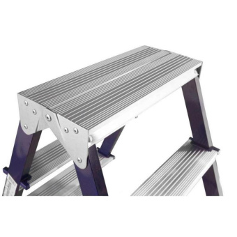 Cтремянка Алюмет двухсторонняя стальная 2х3 ступеней. Серия MD 8203 MD8203 от магазина РЭССИ