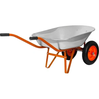 Тачка садово-строительная двухколесная в коробке СТРОЙМАШ объём 80 л грузоподъёмность 190кг 17037 от магазина РЭССИ