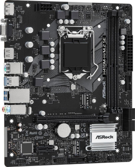 Материнская плата Asrock H410M-H/M.2 SE Soc-1200 Intel H370 2xDDR4 mATX AC`97 8ch(7.1) GbLAN+VGA+HDMI+DP от магазина РЭССИ