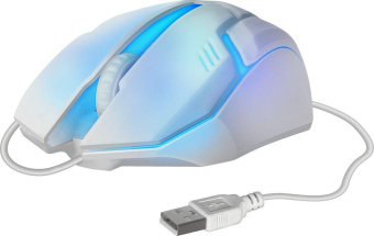 Мышь Defender Cyber MB-560L белый оптическая 1600dpi USB для ноутбука 2but (52561) от магазина РЭССИ