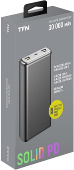 Мобильный аккумулятор TFN Solid PB-282 20000mAh 2.1A черный (TFN-PB-282-BK) от магазина РЭССИ