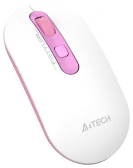 Мышь A4Tech Fstyler FG20 Sakura белый/розовый оптическая (2000dpi) беспроводная USB для ноутбука (4but) от магазина РЭССИ