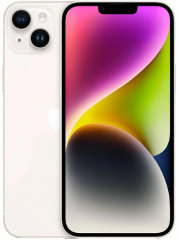 Смартфон Apple A2886 iPhone 14 Plus 128Gb 6Gb сияющая звезда моноблок 3G 4G 1Sim 6.7" 1284x2778 iOS 16 12Mpix 802.11 a/b/g/n/ac/ax NFC GPS GSM900/1800 TouchSc Protect от магазина РЭССИ