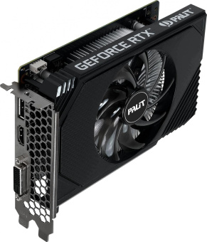 Видеокарта Palit PCI-E 4.0 RTX3050 STORMX OC NVIDIA GeForce RTX 3050 6Gb 96bit GDDR6 1042/14000 DVIx1 HDMIx1 DPx1 HDCP Ret от магазина РЭССИ