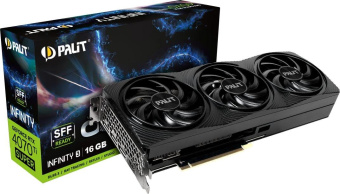 Видеокарта Palit PCI-E 4.0 RTX4070Ti SUPER Infinity 3 OC NVIDIA GeForce RTX 4070TI Super 16Gb 256bit GDDR6X 2340/21000 HDMIx1 DPx3 HDCP Ret от магазина РЭССИ