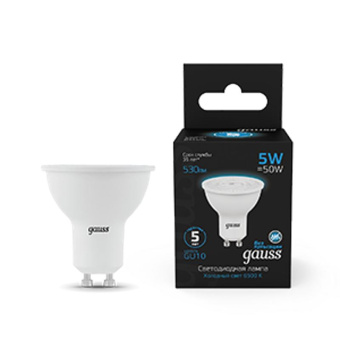 Лампа светодиодная Gauss 101506305 5Вт цок.:GU10 рефлек. 220B 6500K св.свеч.бел.хол. (упак.:10шт) от магазина РЭССИ