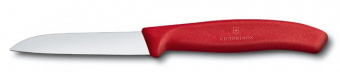 Нож кухонный Victorinox Swiss Classic (6.7401) стальной для овощей лезв.80мм прямая заточка красный от магазина РЭССИ