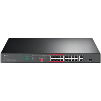 Коммутатор TP-Link TL-SL1218P 16x100Mb 1G 16PoE+ 150W неуправляемый от магазина РЭССИ