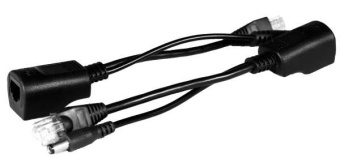 Комплект пассивный (инжектор + сплиттер) для передачи PoE по кабелю Cat 5e. от магазина РЭССИ
