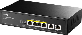 Коммутатор Cudy GS1006P (L2) 6x1Гбит/с 6PoE+ неуправляемый от магазина РЭССИ