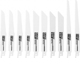 Полотно по дер./мет. Deko RSB10 10пред. (сабельные пилы) от магазина РЭССИ