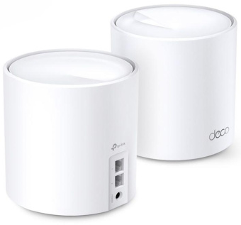 Бесшовный Mesh роутер TP-Link Deco X60(2-Pack) AX3000 10/100/1000BASE-TX белый от магазина РЭССИ