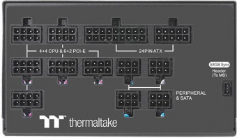 Блок питания Thermaltake ATX 1050W Toughpower PF1 ARGB 80+ platinum 24+2x(4+4) pin APFC 140mm fan color LED 12xSATA Cab Manag RTL от магазина РЭССИ