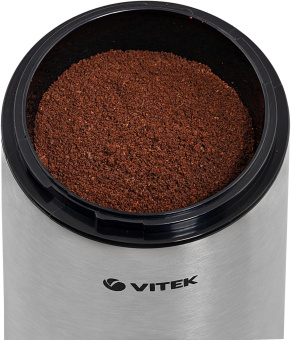 Кофемолка Vitek VT-1546 150Вт сист.помол.:ротац.нож вместим.:50гр серебристый от магазина РЭССИ
