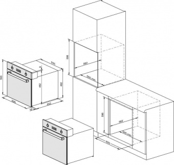 Духовой шкаф Электрический Weissgauff EOV 291 PDB черный от магазина РЭССИ