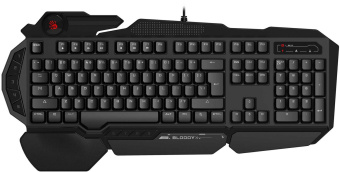 Клавиатура A4Tech Bloody B310N черный USB Multimedia for gamer LED (подставка для запястий) (B310N) от магазина РЭССИ
