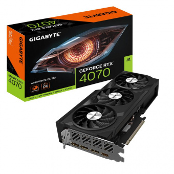 Видеокарта Gigabyte PCI-E 4.0 GV-N4070WF3OC-12GD NVIDIA GeForce RTX 4070 12288Mb 192 GDDR6X 2490/21000 HDMIx1 DPx3 HDCP Ret от магазина РЭССИ