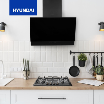Вытяжка каминная Hyundai HGH 6744 BG черный управление: сенсорное (1 мотор) от магазина РЭССИ