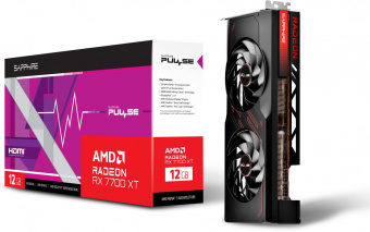 Видеокарта Sapphire PCI-E 4.0 11335-04-20G PULSE RX 7700 XT GAMING AMD Radeon RX 7700XT 12288Mb 192 GDDR6 2171/16000 HDMIx2 DPx2 HDCP Ret от магазина РЭССИ