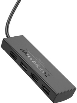 Разветвитель USB Hoco HB41 4порт. черный от магазина РЭССИ