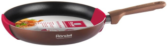 Сковорода Rondell Impressia RDA-1153 круглая 24см покрытие: Xylan Plus ручка несъемная (без крышки) коричневый от магазина РЭССИ