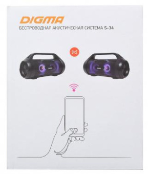 Колонка порт. Digma S-34 черный 25W 1.0 BT/USB 3000mAh (SP3425B) от магазина РЭССИ