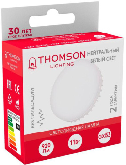 Лампа светодиодная Thomson TH-B4010 11Вт цок.:GX53 таблетка 4000K Tablet (упак.:1шт) от магазина РЭССИ