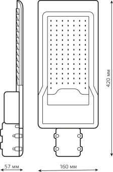 Светильник консольный Gauss 629534380 80Вт ламп.:1шт черный от магазина РЭССИ