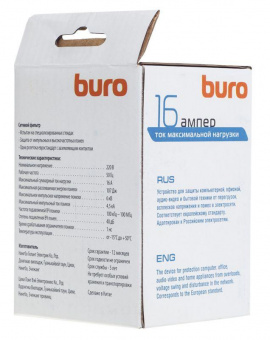 Сетевой фильтр Buro 100SH-WE (1 розетка) белый (коробка) от магазина РЭССИ